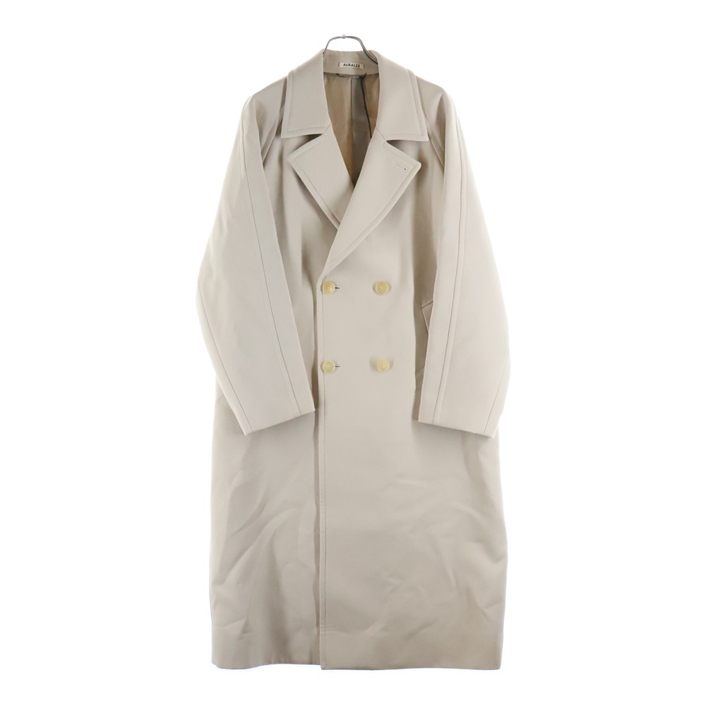 TWISTED DOUBLE CLOTH COAT ツイストダブルクロスコート トレンチコート アイボリー A25AC01WD Sランク