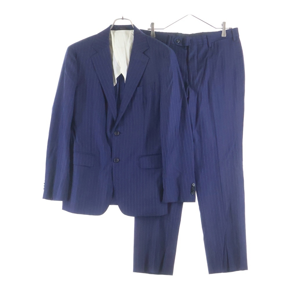 Loro Piana ストライプ セットアップ スーツ テーラードジャケット スラックス ブルー Aランク