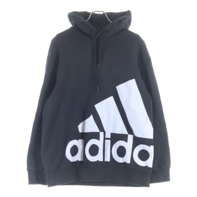 ロゴプリント プルオーバースウェットパーカー フーディー ブラック JP4625 Bランク