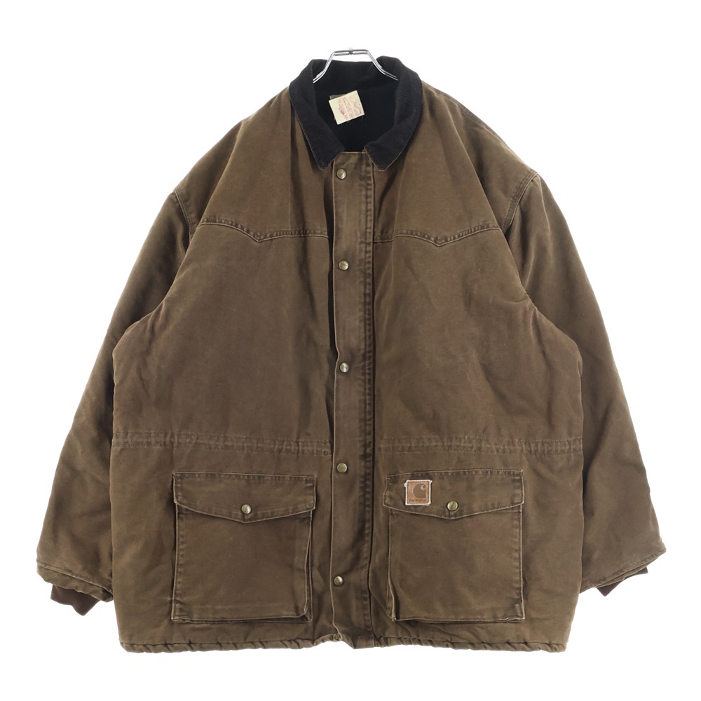 90S VINTAGE CHORE COAT JACKET ヴィンテージ マルチポケット チョアコート ブラウン Bランク