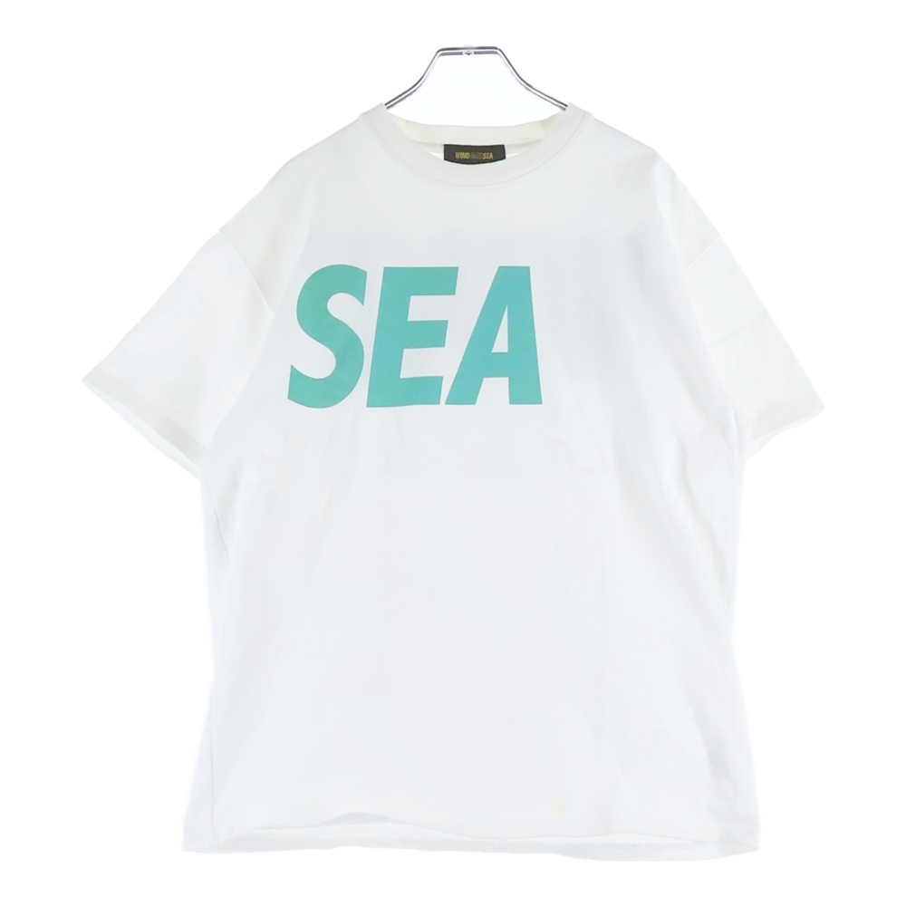 22SS S/S T-SHIRT ロゴプリント クルーネック 半袖Tシャツ カットソー ホワイト WDS-SEA-22S-02 Bランク