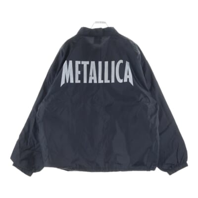 90S VINTAGE METALLICA COACH JACKET ヴィンテージ メタリカ GIANTタグ バックプリント コーチジャケット ブラック Bランク