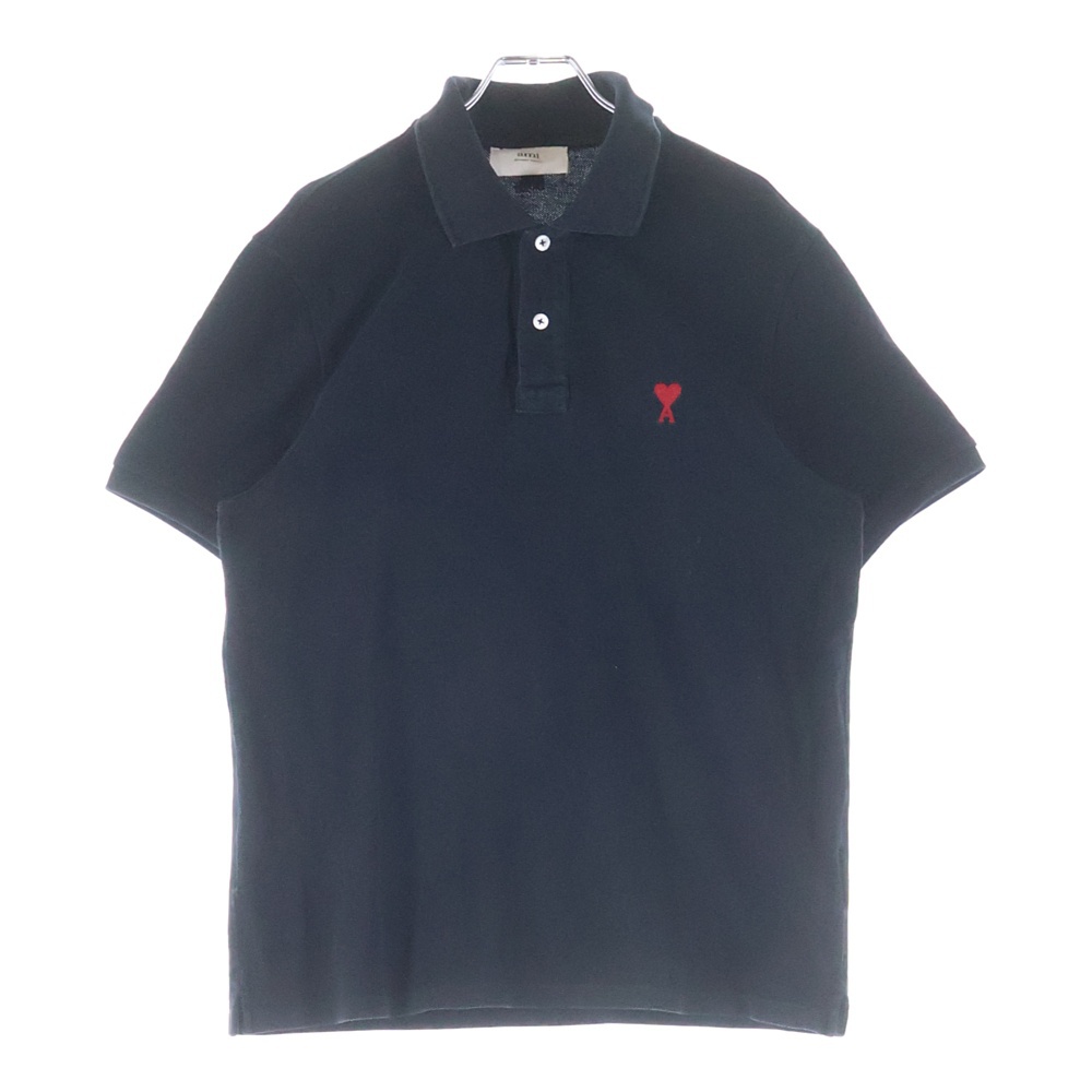 AMI de Coeur ロゴエンブロイダリー 半袖ポロシャツ ブラック BFHPL001 Bランク