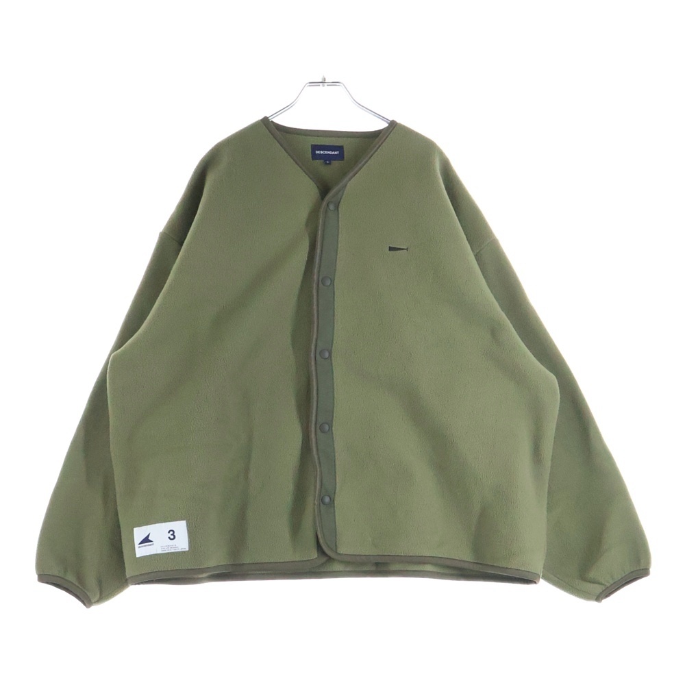 22AW KNOT FLEECE CARDIGAN フリース スナップボタンカーディガン グリーン Bランク