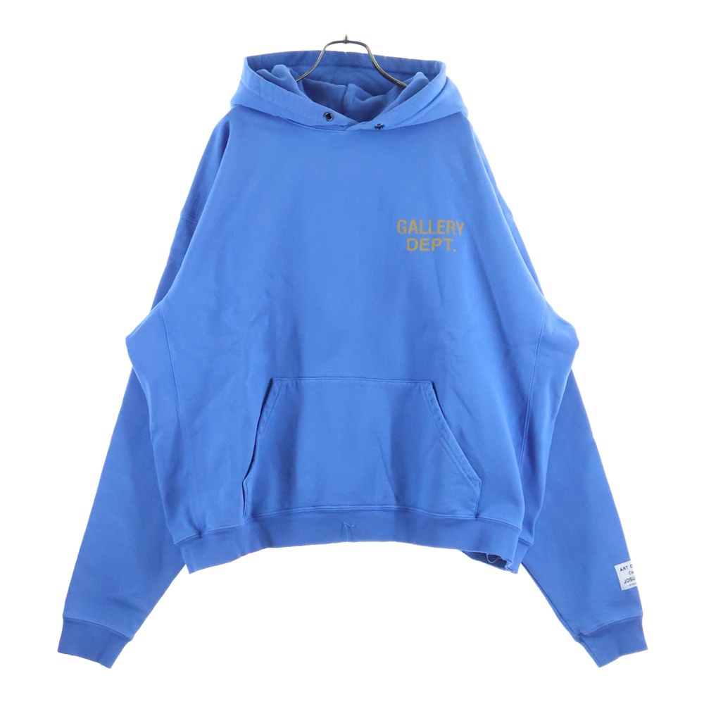 90S GD LOGO HOODIE ナインティーズ GDロゴ スウェット プルオーバーパーカー ブルー Aランク