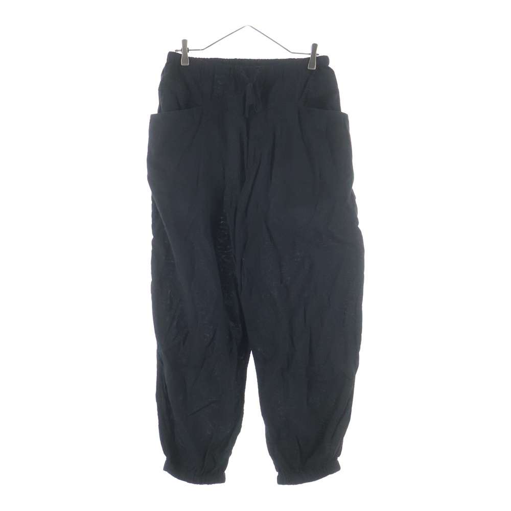 24SS オックス ドローストリングパンツ コットン イージーパンツ ブラック Z01-03022 Sランク