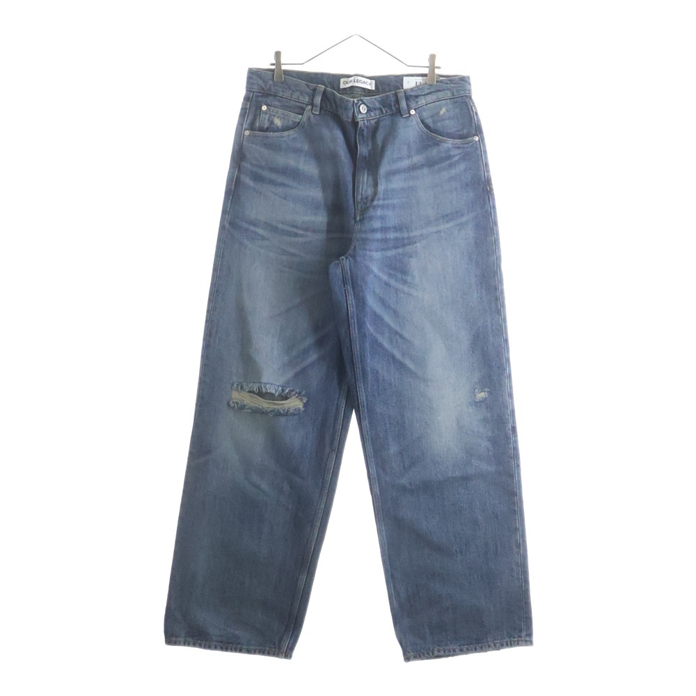 25AW VAST CUT ヴァストカット ジップフライ ダメージ バギーデニム インディゴ M4255VR Sランク