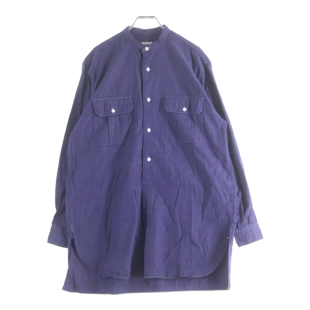 18AW バンドカラー プルオーバーカーゴシャツ パープル N03-02005 Bランク