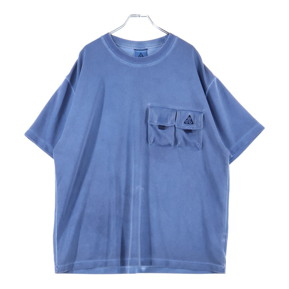ウォッチマンピーク ポケット付き クルーネック 半袖Tシャツカットソー ブルー CZ4003-492 Bランク