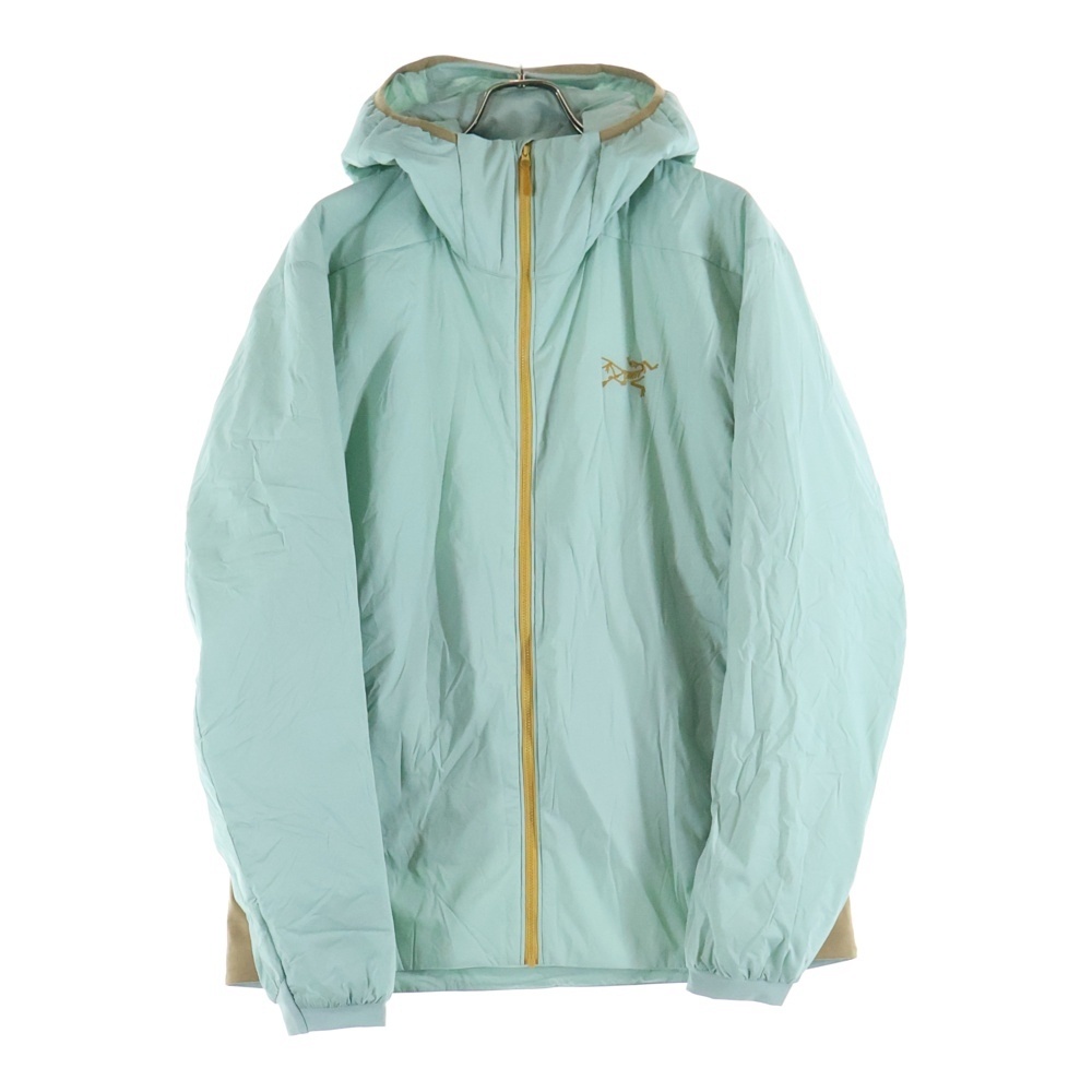 ATOM HOODIE M アトムフーディ フロントロゴ ジップアップ 中綿ライトジャケット ライトブルー X000009556 Sランク