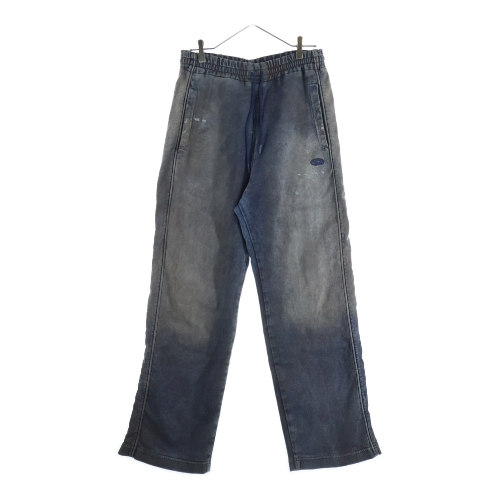 D-MARTIANS TRACK ストレートレッグ ウォッシュド加工 トラックデニムパンツ インディゴ A11941 Bランク