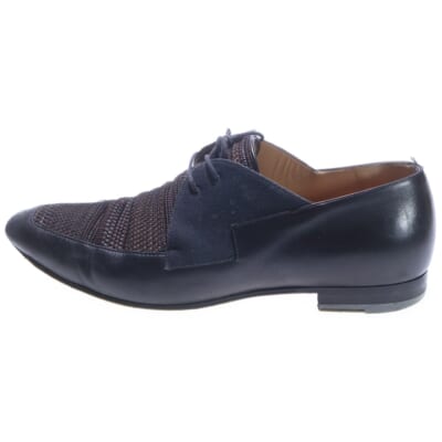 キャンバス レザードレスシューズ ブラック Bランク