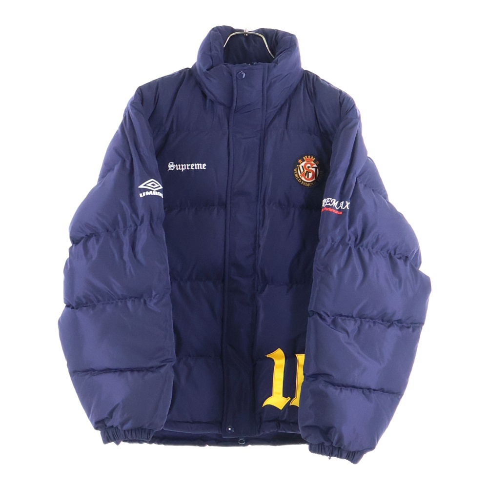 25AW ×Umbro Down Puffer Jacket アンブロ ロゴ刺繍 ダウン パファージャケット ネイビー Sランク