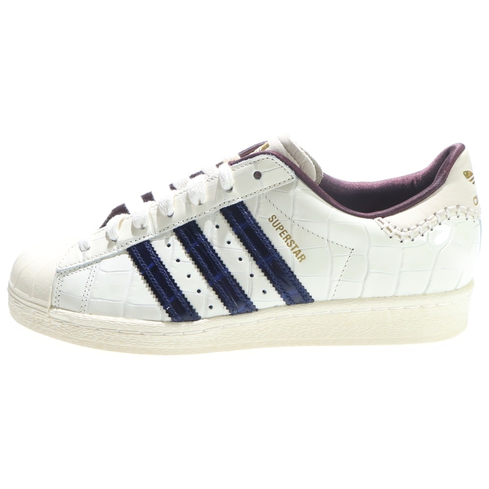 ×WALES BONNER SUPERSTAR ウェールズ ボナー スーパースター ローカットスニーカー ホワイト US9/27cm JP7161 Sランク