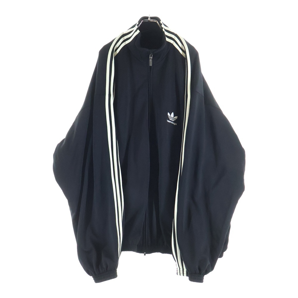 23SS ×adidas Track Jacket アディダス ロゴ刺繍 ナイロントラックジャケット ブラック 712280 TNQ25 Bランク