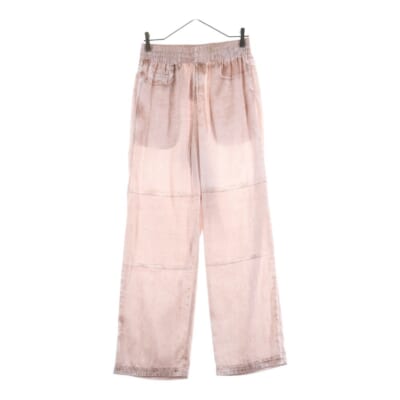 P-FERNY-DEN デニムプリント ポリエステル ロングパンツ ピンク A08803 レディース Aランク