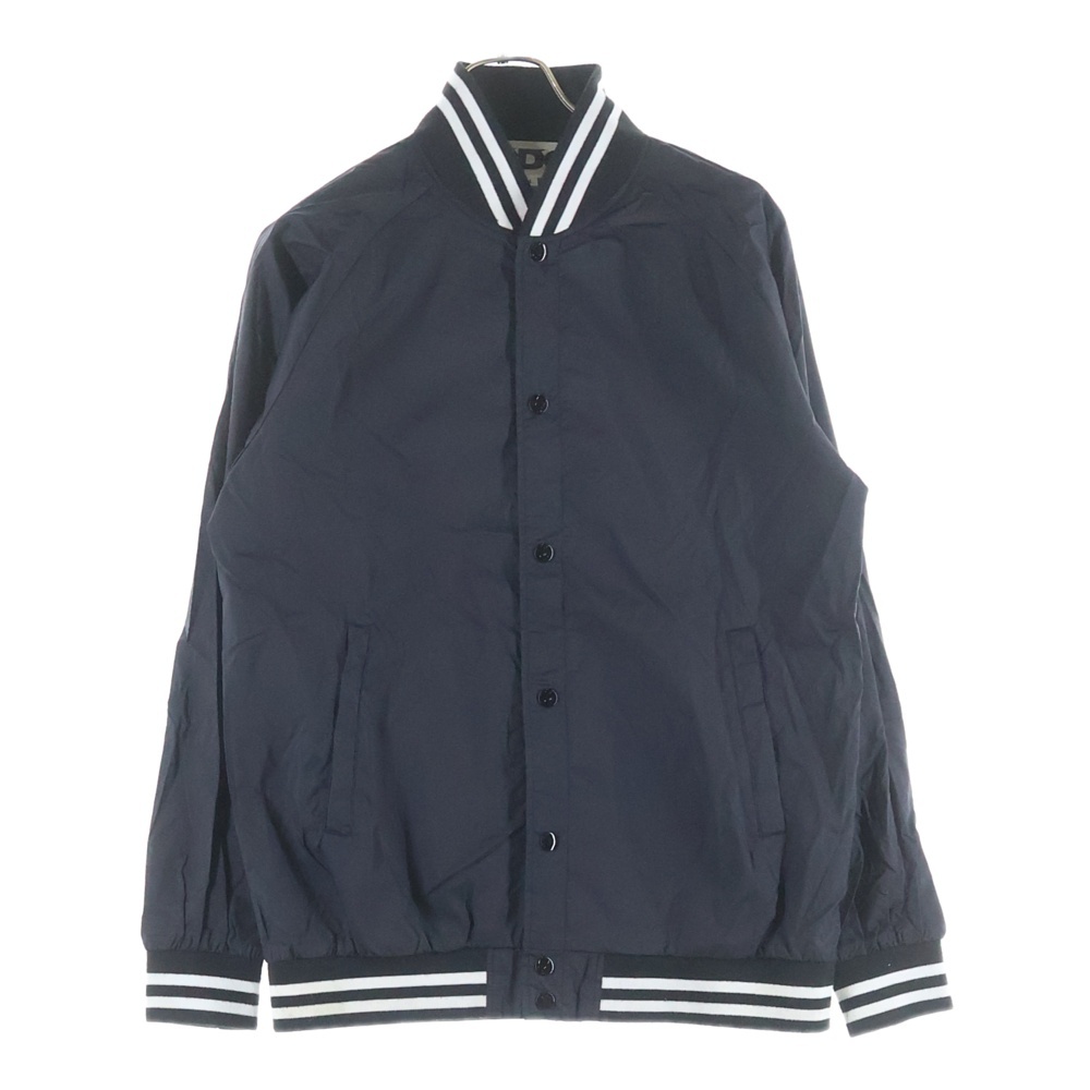 CDG VARSITY JACKET ナイロン ロゴプリント バーシティ ジャケット ブルゾン ブラック SZ-J006 AD2018 Bランク