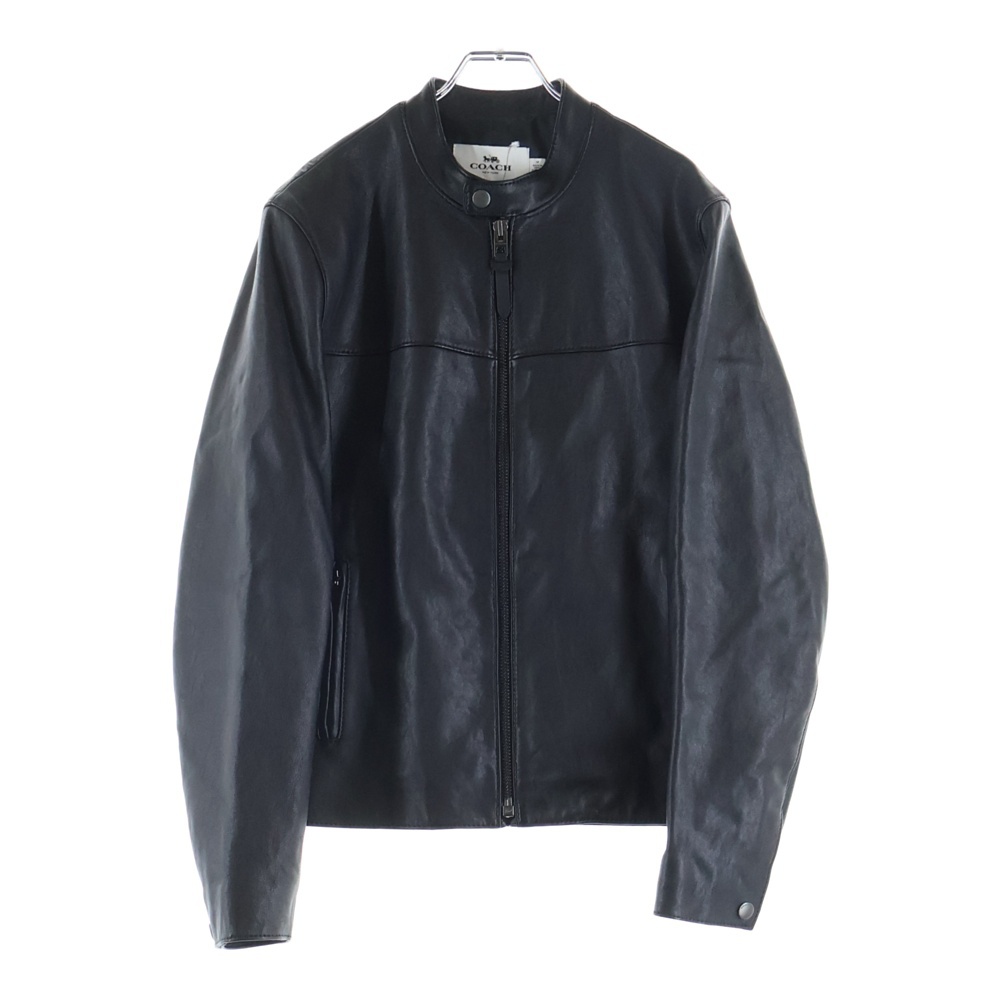 ラムレザーシングルライダース ブルゾンブラック F87432 Bランク