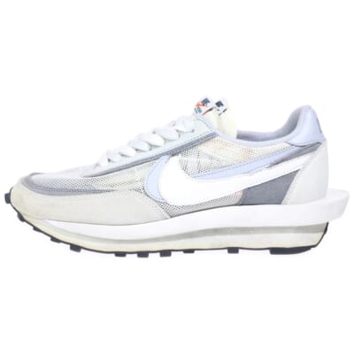 ×SACAI LD WAFFLE LDワッフル ローカットスニーカー グレー/ホワイト US9.5/27.5cm BV0073-100 Bランク