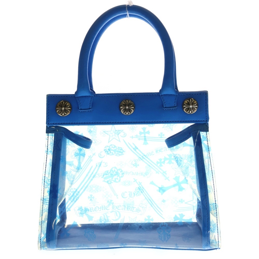 DREW MINI ドリューミニ PVC加工クロスボールボタントートバッグ ブルー Bランク