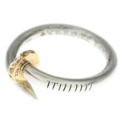 22K NAIL CRSBALL W GLD ネイルクロスボール コンビ リング シルバー/ゴールド Bランク