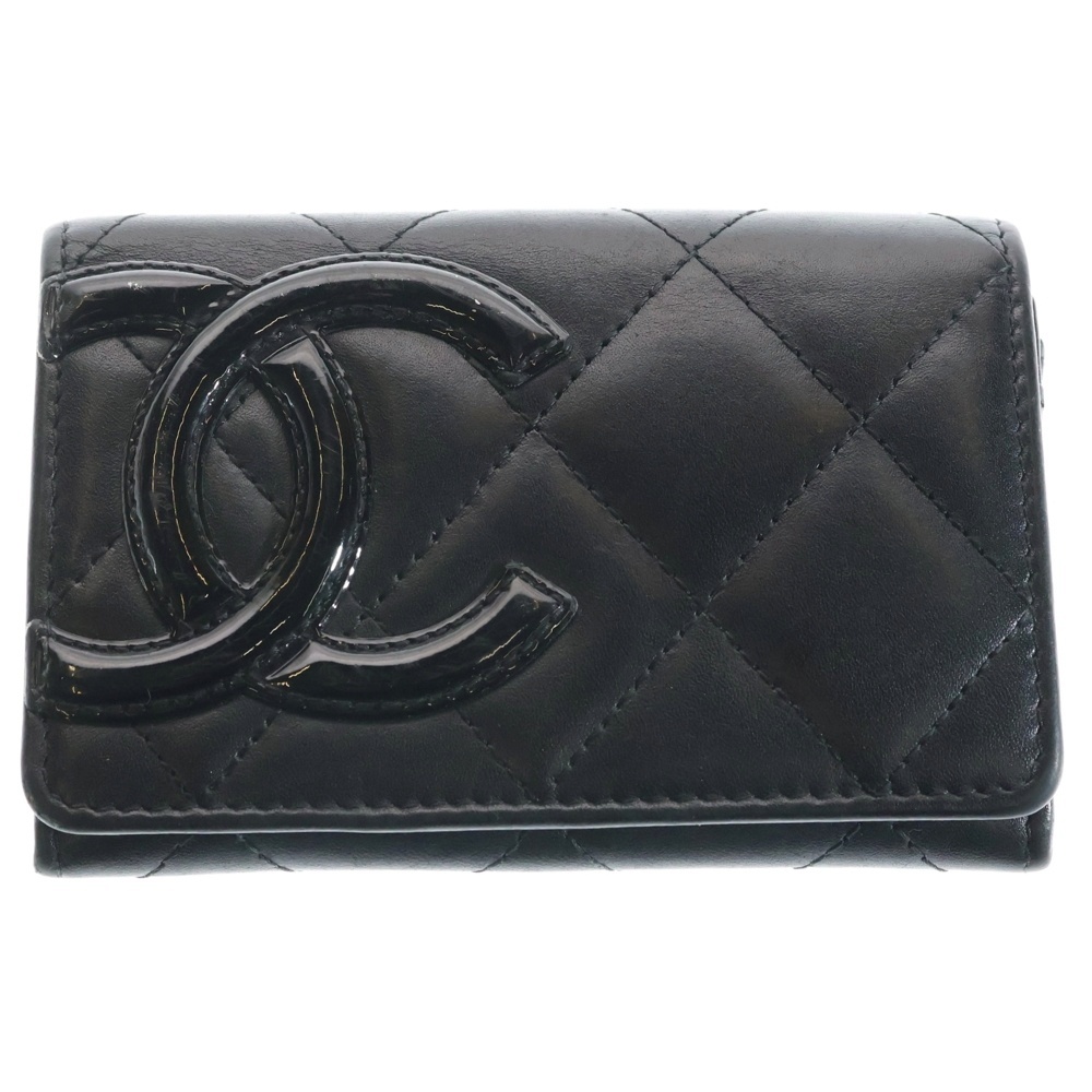 キルティング カンボンライン フラグメント カードケース ブラック Bランク