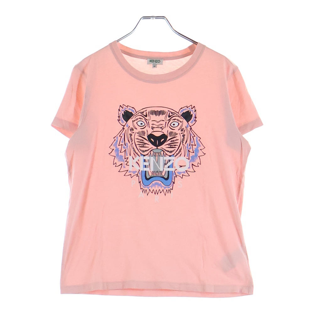 Tiger T-Shirt タイガープリント 半袖Tシャツ ピンク レディース F652TS7214YI Aランク
