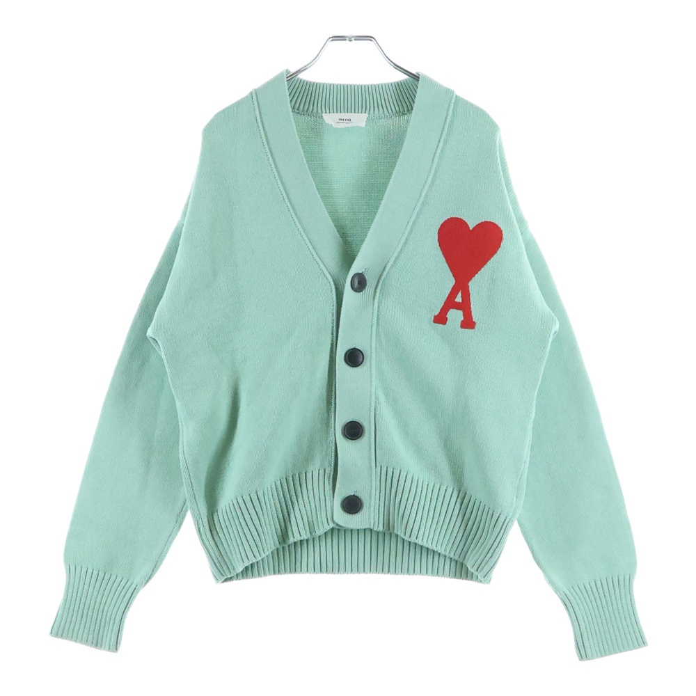 Knit Cardigan ハートロゴ ニットカーディガン グリーン E21HK303.016 Aランク