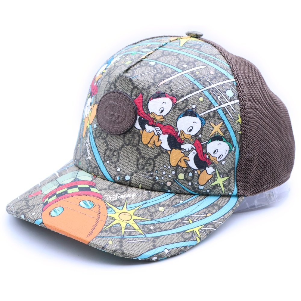 ×Disney Donald Duck Trucker Cap ディズニー ドナルドダック キャップ 帽子 ベージュ 548843 Aランク