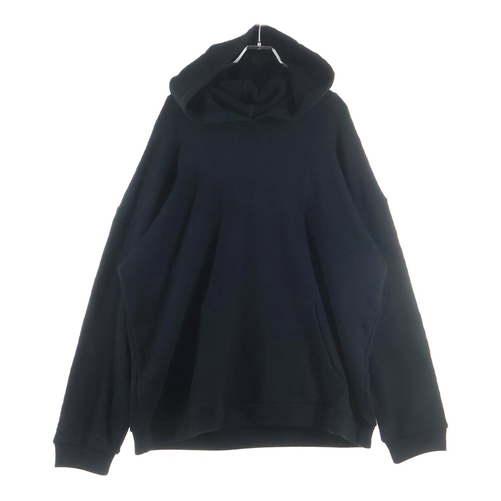 Y NOT SWTSHRT PLVR CHプラス 総柄 プルオーバースウェットパーカー フーディー ブラック Aランク