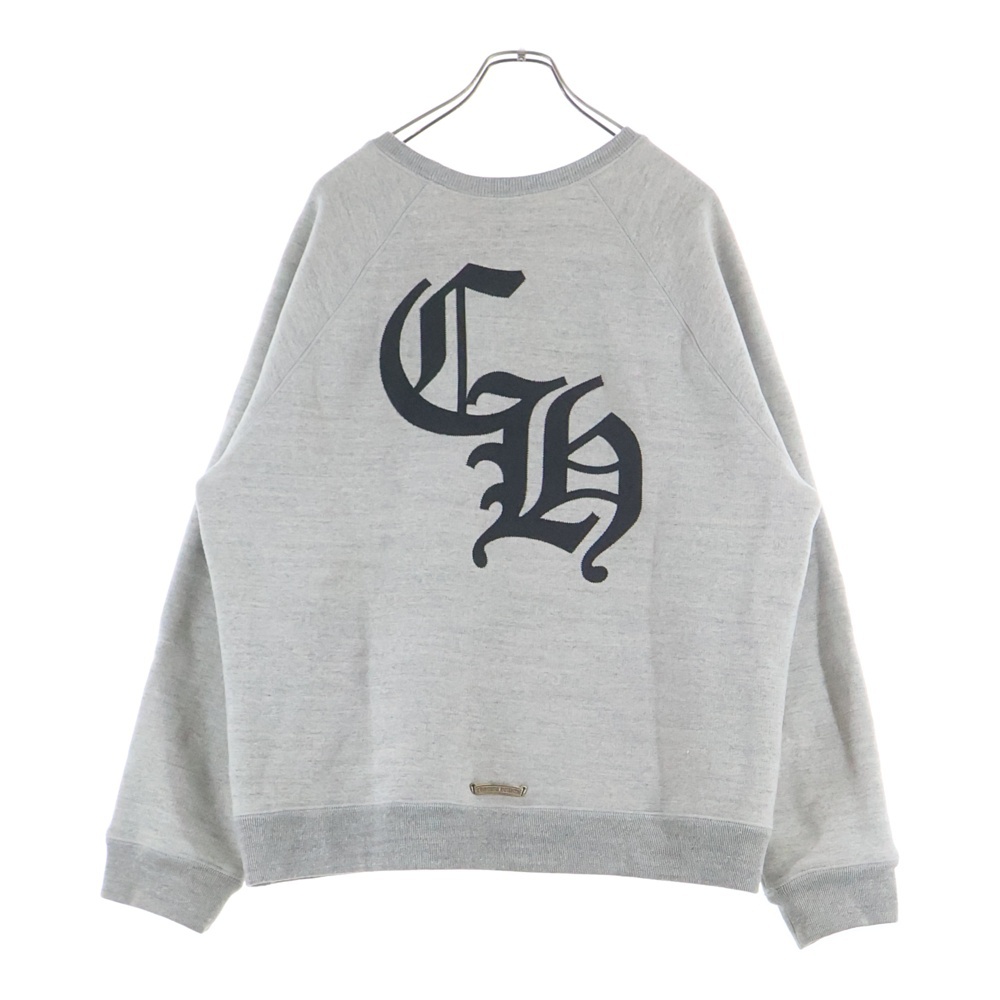 7-11 CREW Y NOT CH LOGO CEMETERY CROSS ワイノット セメタリーロゴ クロス刺繍 クルーネックスウェット グレー Bランク