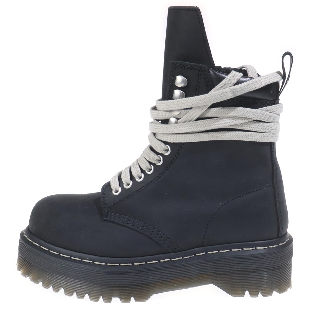 ×Dr.Martens STEEL TOE QUAD RO ドクターマーチン レザーレースアップ ハイカットブーツ ブラック 41819001 Aランク