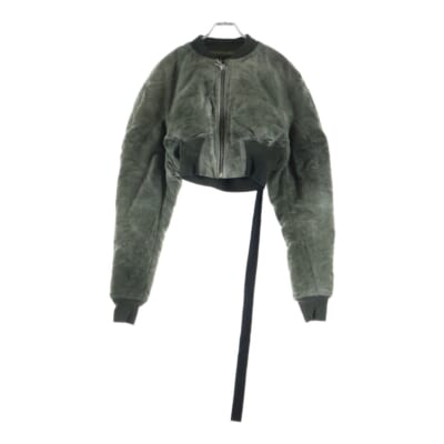 COLLAGE BOMBER カレッジ クロップドボンバージャケット カーキ DS02D2723-MO Aランク