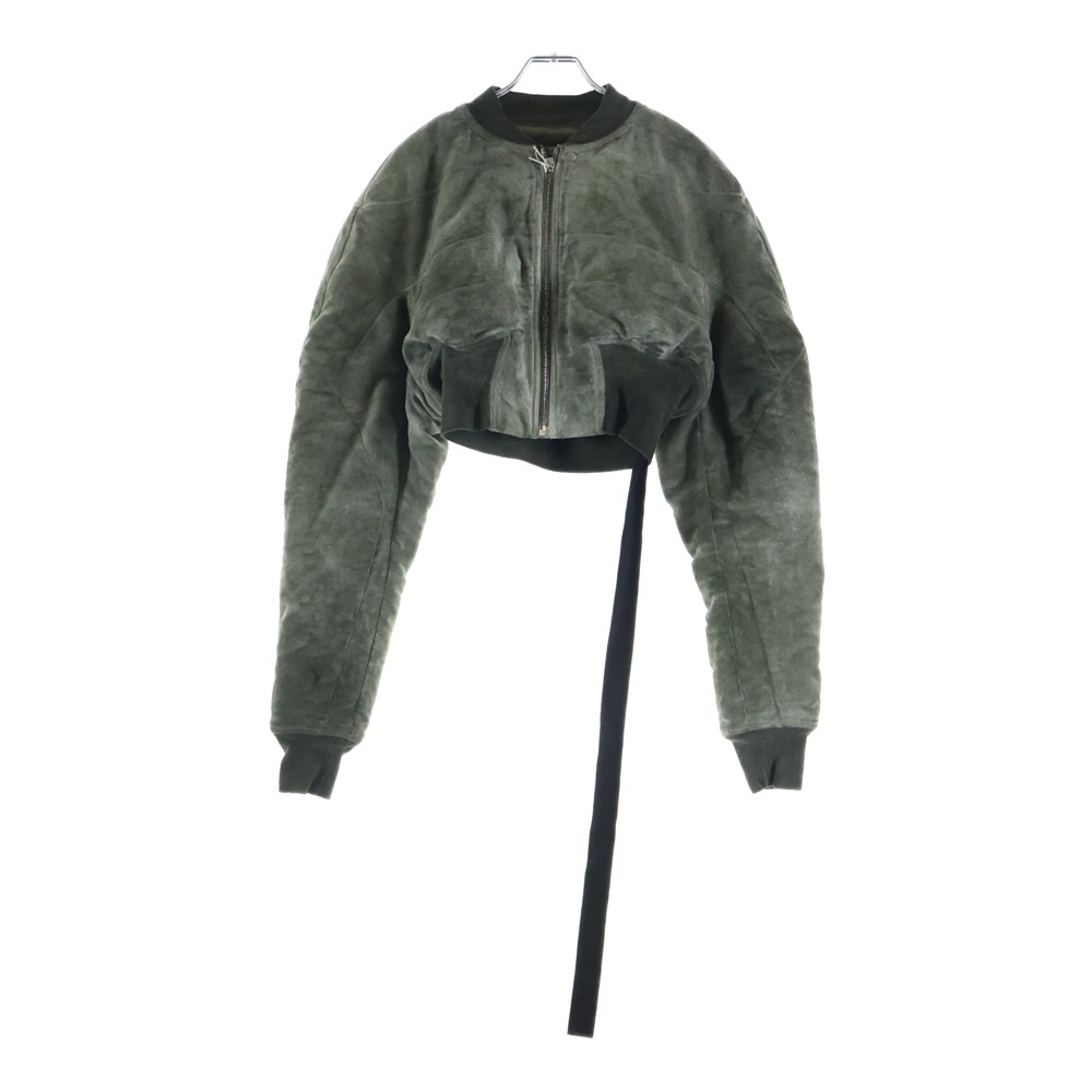 COLLAGE BOMBER カレッジ クロップドボンバージャケット カーキ DS02D2723-MO Aランク
