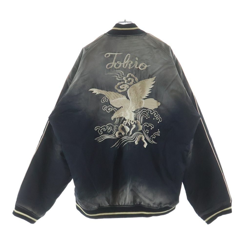 SOUVENIR JACKET J14BL141 ダメージ加工 スーベニアジャケット スカジャン ブラック Aランク