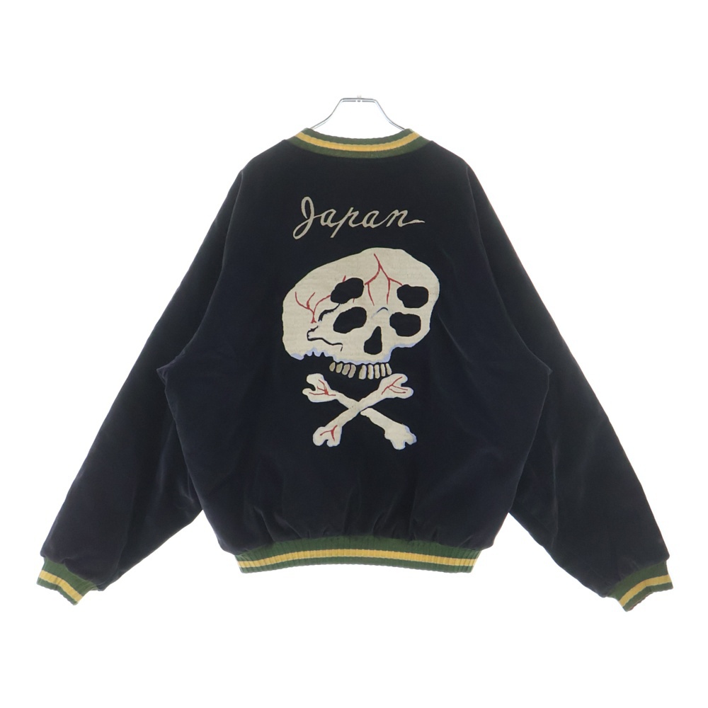 Sulfer Dyed Velvet Souvenir Jacket Rain-Skull K2109LJ036 ベルベット レインスカル刺繍 スーベニアジャケット ブラック Bランク