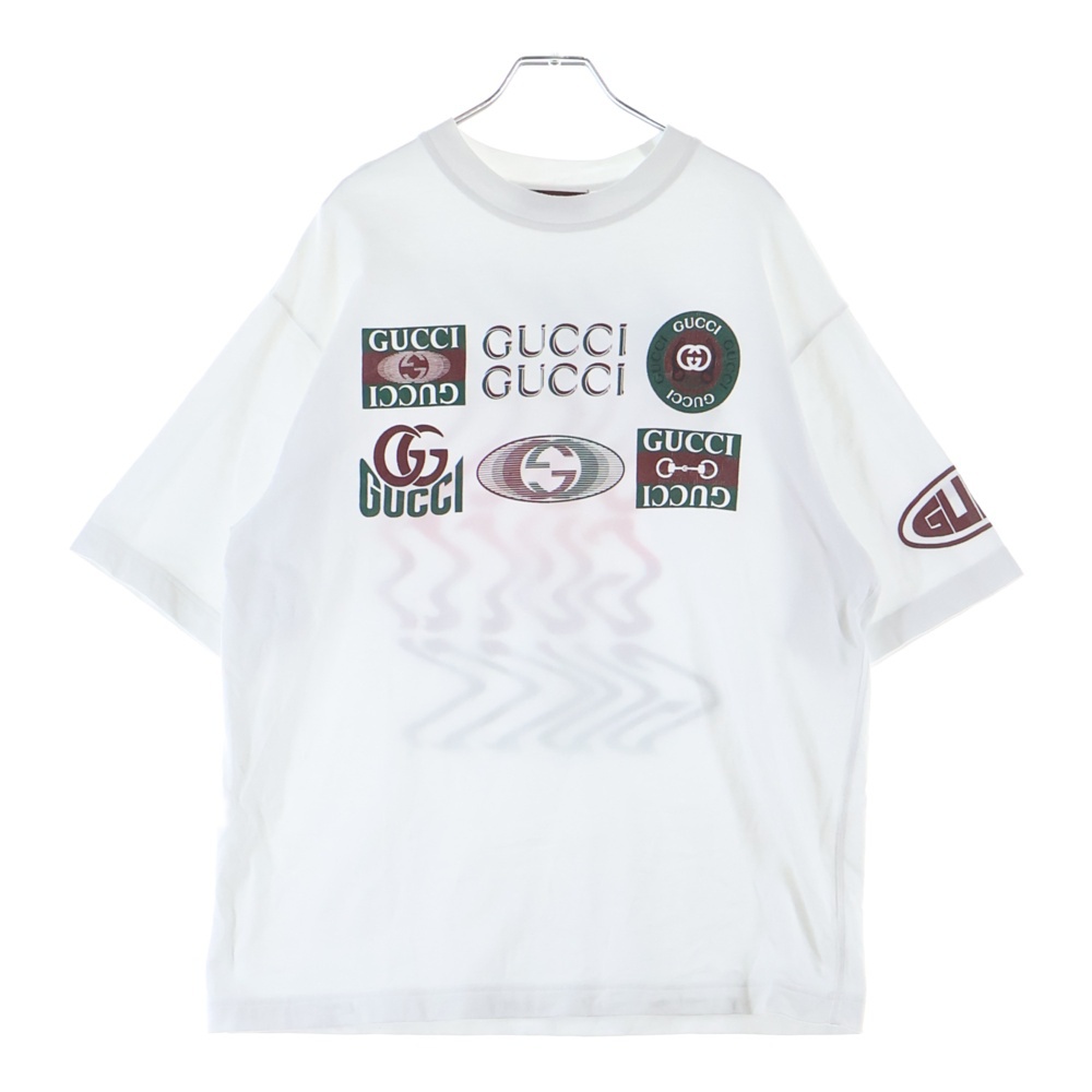 Logo T-Shirt マルチロゴ 半袖Tシャツ ホワイト Cランク