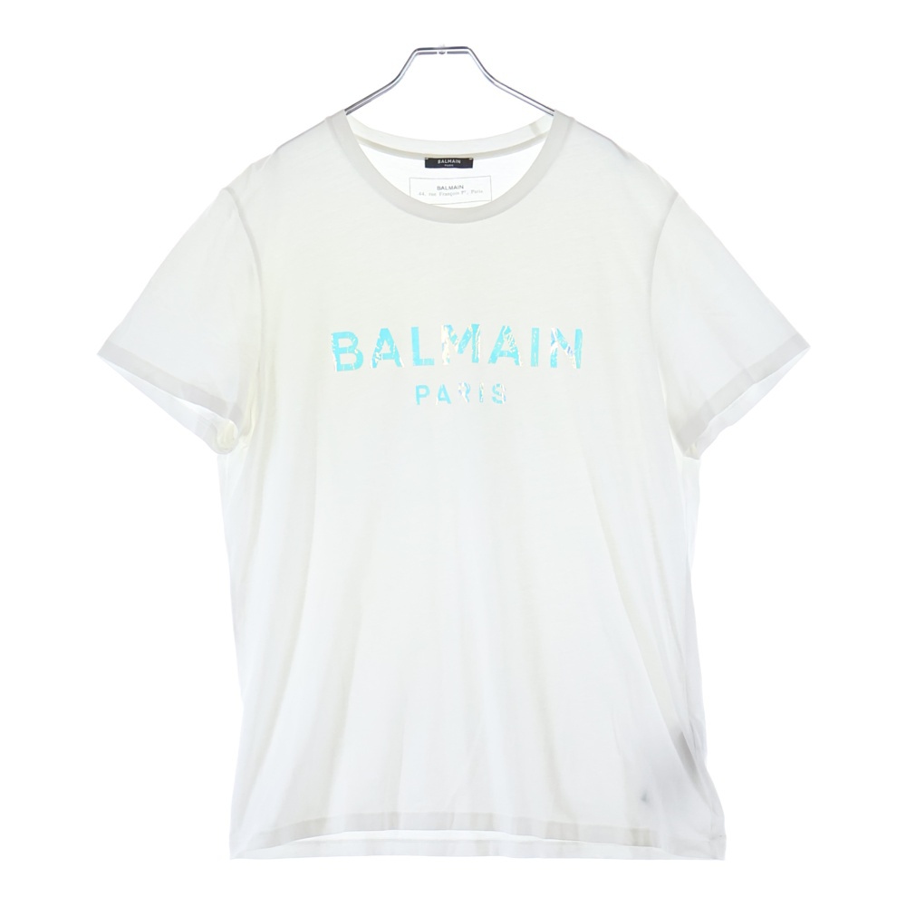 メタリックロゴ 半袖Tシャツ ホワイト Aランク