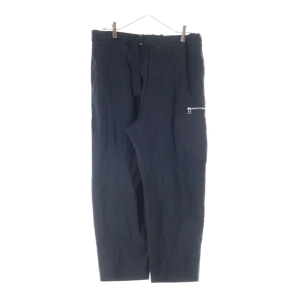 20AW REGS PANTS OAMR311133 バージンウール ベルテッド スラックス パンツ ブラック Bランク