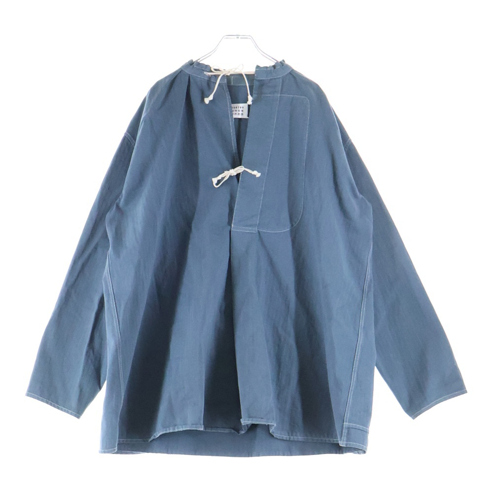 メゾンマルジェラ Tie Front Herringbone Shirt S50DL0459 タイ