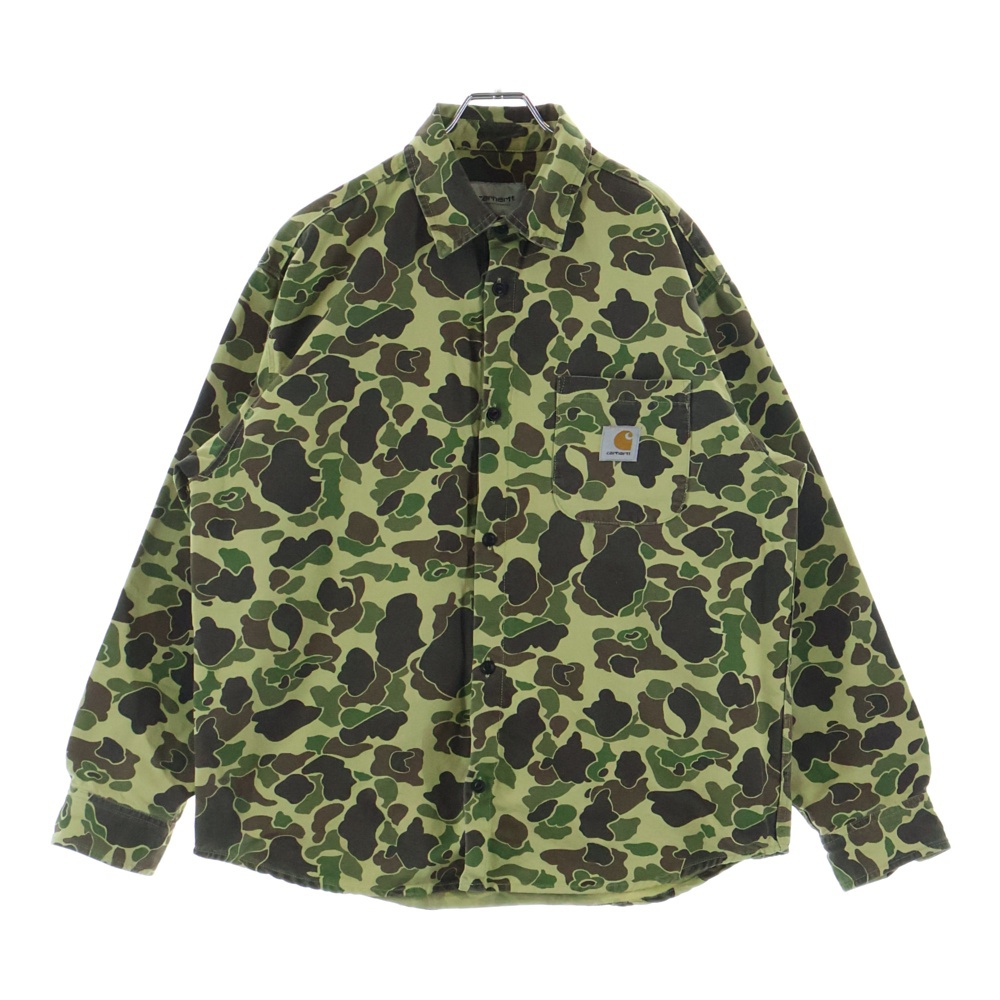 24AW L/S DUCK SHIRT カモフラージュ 迷彩 ダックシャツ 長袖キャンバスシャツ カーキ I033769 Aランク