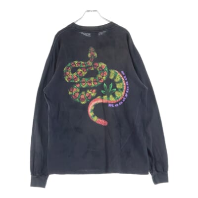 LS T-SHIRT SNAKE ダメージ加工 スネーク 長袖Tシャツ ロンT グレー RE-CO-BK-00-00-282 Aランク
