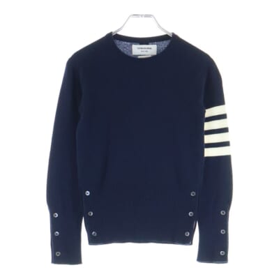 4Bar Cashmere Knit Sweater カシミヤ クルーネックニットセーター レディース ネイビー FKA001A00011 Aランク