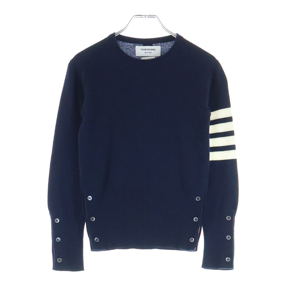 4Bar Cashmere Knit Sweater カシミヤ クルーネックニットセーター レディース ネイビー FKA001A00011 Aランク