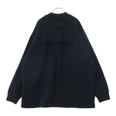 SWEATSHIRT バックフェルトロゴ クルーネックスウェットトレーナー ブラック Sランク
