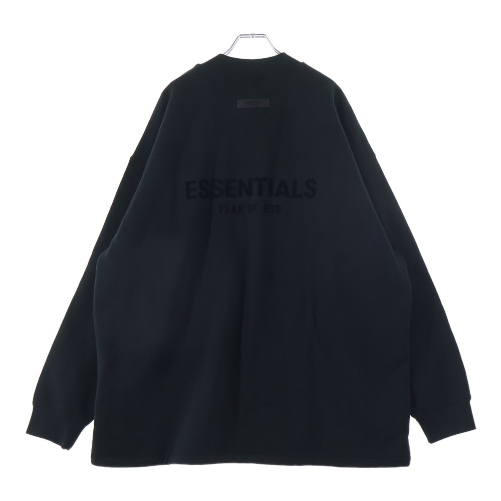 SWEATSHIRT バックフェルトロゴ クルーネックスウェットトレーナー ブラック Sランク