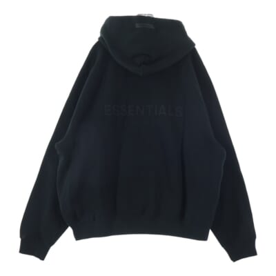 HOODIE バックロゴ プルオーバースウェットパーカー フーディー ブラック Sランク
