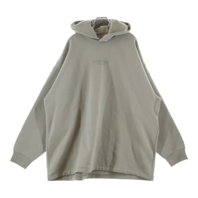 HOODIE フェルトロゴ プルオーバースウェットパーカー フーディー グレー Sランク