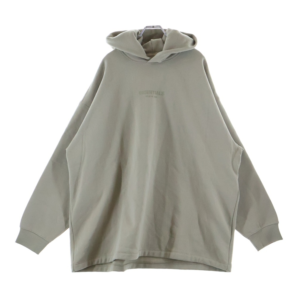 HOODIE フェルトロゴ プルオーバースウェットパーカー フーディー グレー Sランク