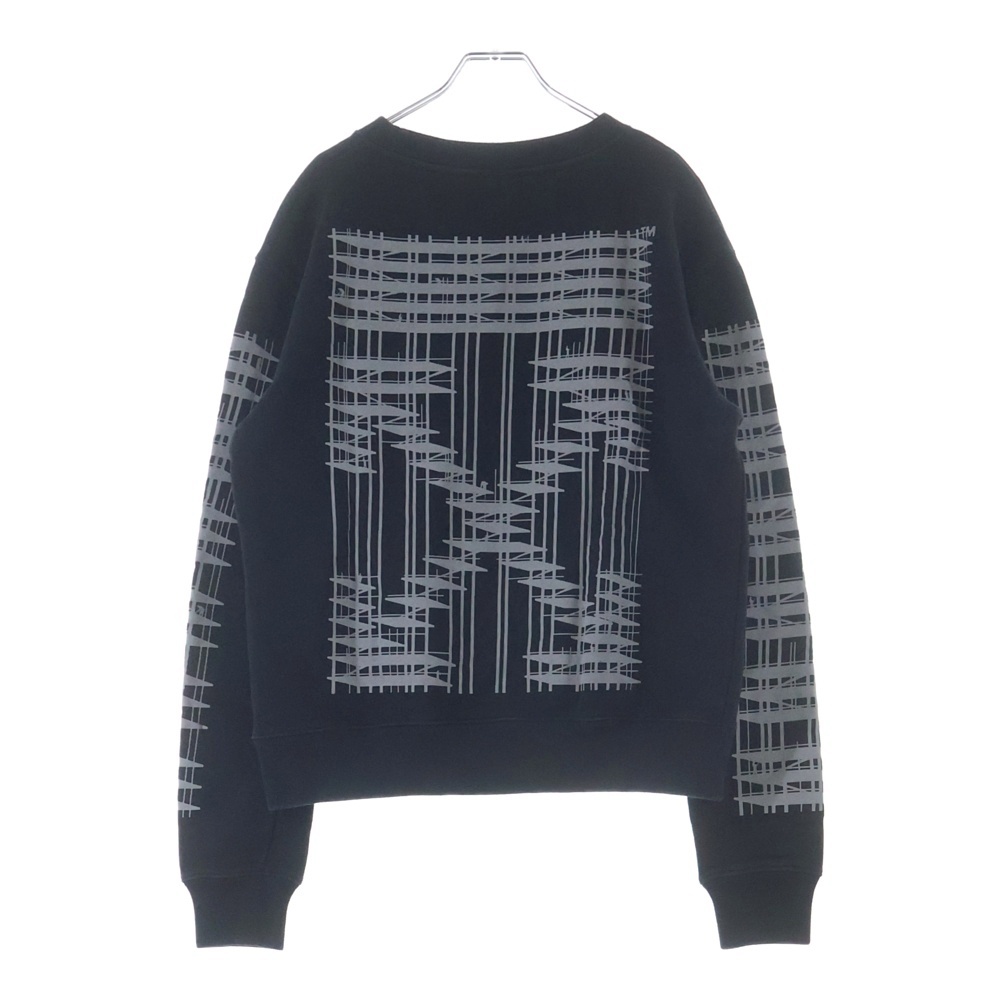 19AW Diag Swaetshirt クルーネックスウェットトレーナー ブラック OMBA025E19E30004 Aランク